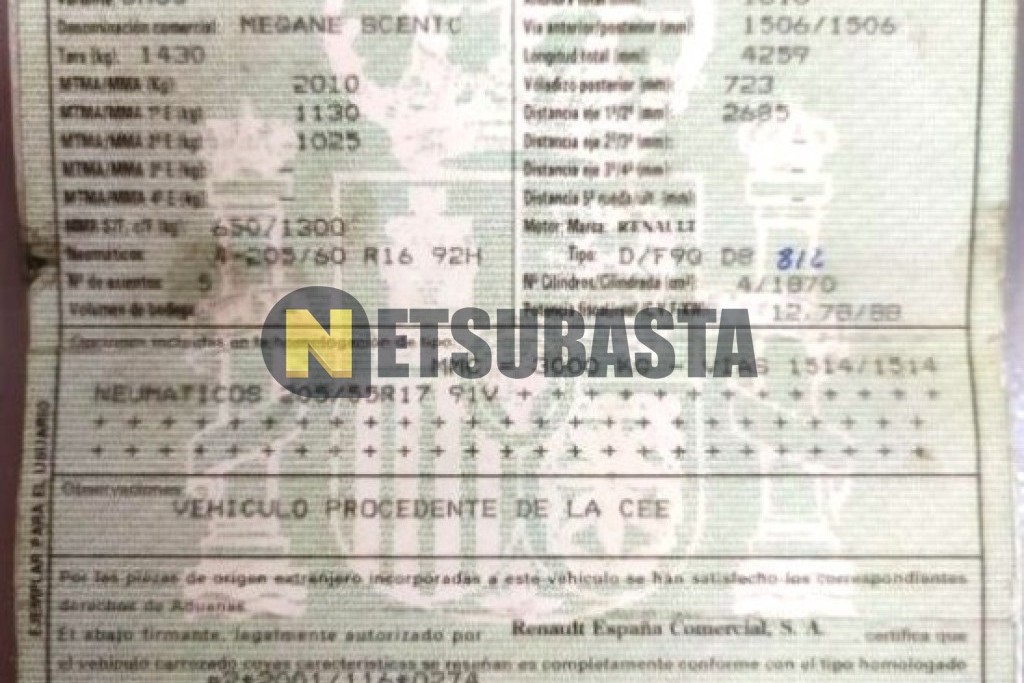 Renault Scenic 1.9 dCi 2003