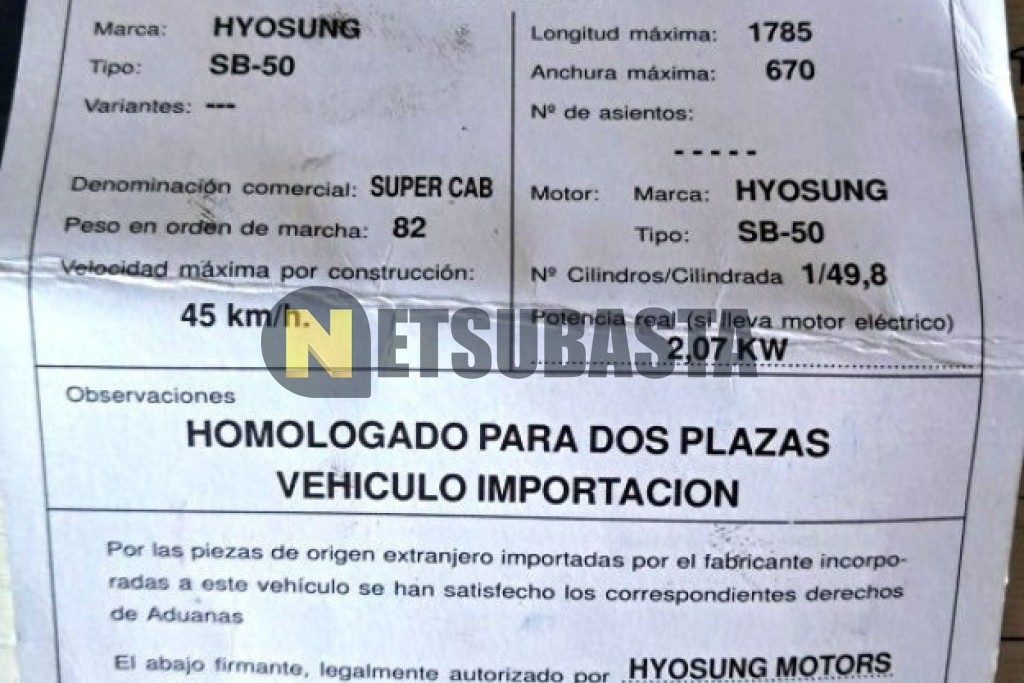 Hyosung Super Cab 50 2001