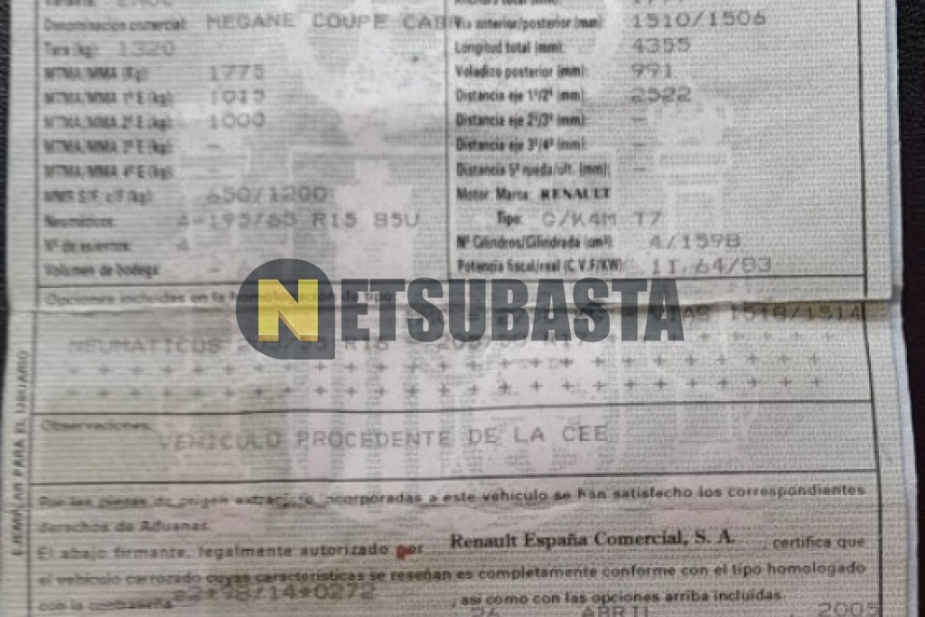 Renault Megane Coupé-Cabriolet 1.6 16v 2005