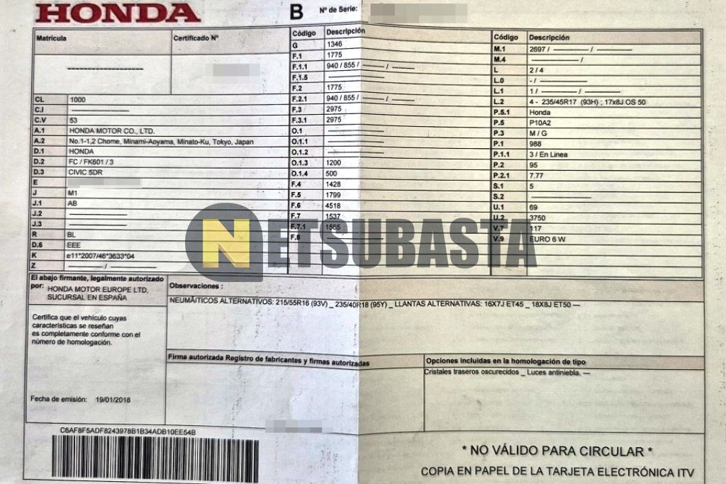 Honda Civic 1.0 Turbo VTEC 2018