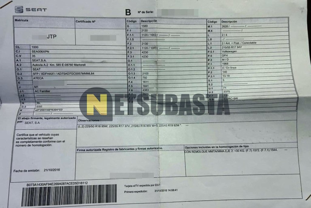 Seat Ateca 2.0 TDI DSG-7 4Drive 2016