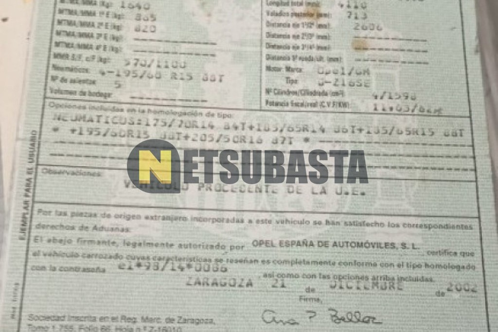 Opel Astra 1.6 8V 2002