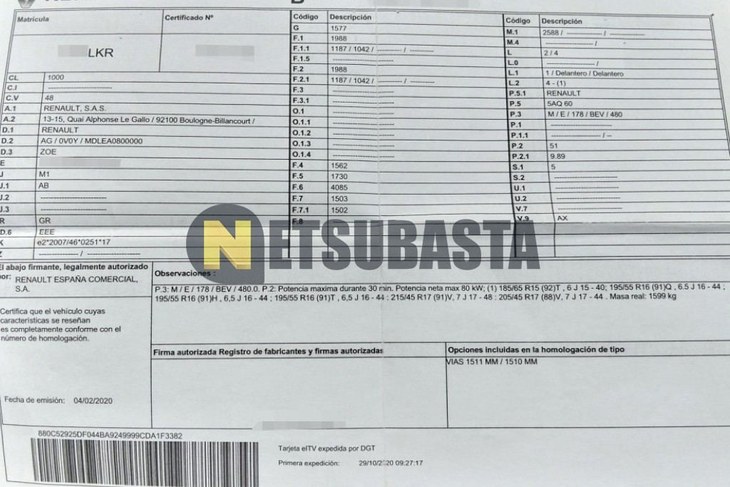 Renault ZOE R110 40 kWh 2020