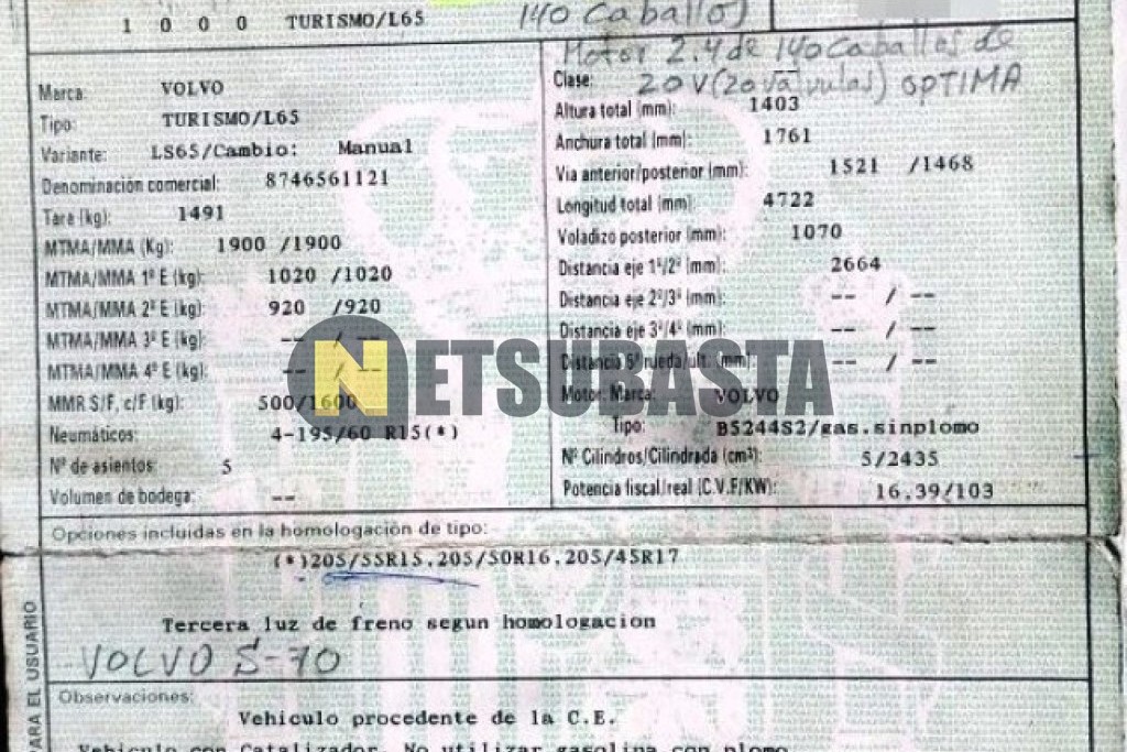 Volvo S70 2.4 20V 2001