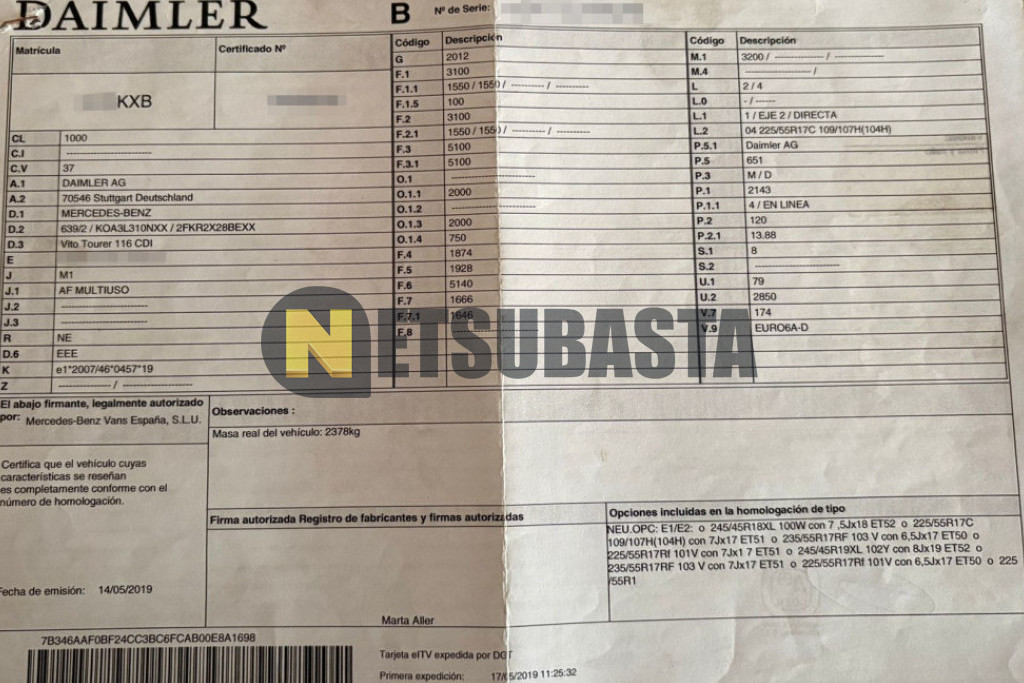 Mercedes-Benz Vito 116 CDI Aut.Tourer 2019