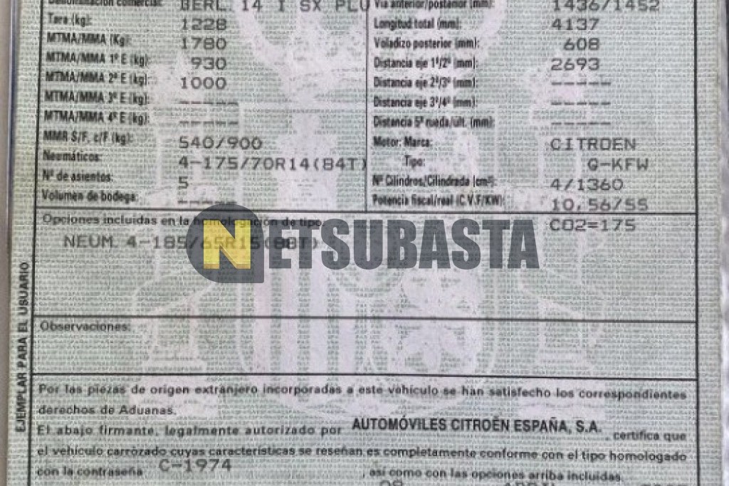 Citroën Berlingo 1.4i 2008