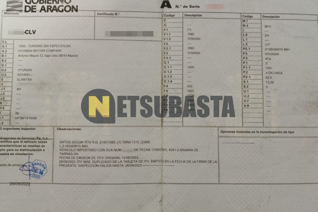 Hyundai Elantra 2.0 CRDi 2003