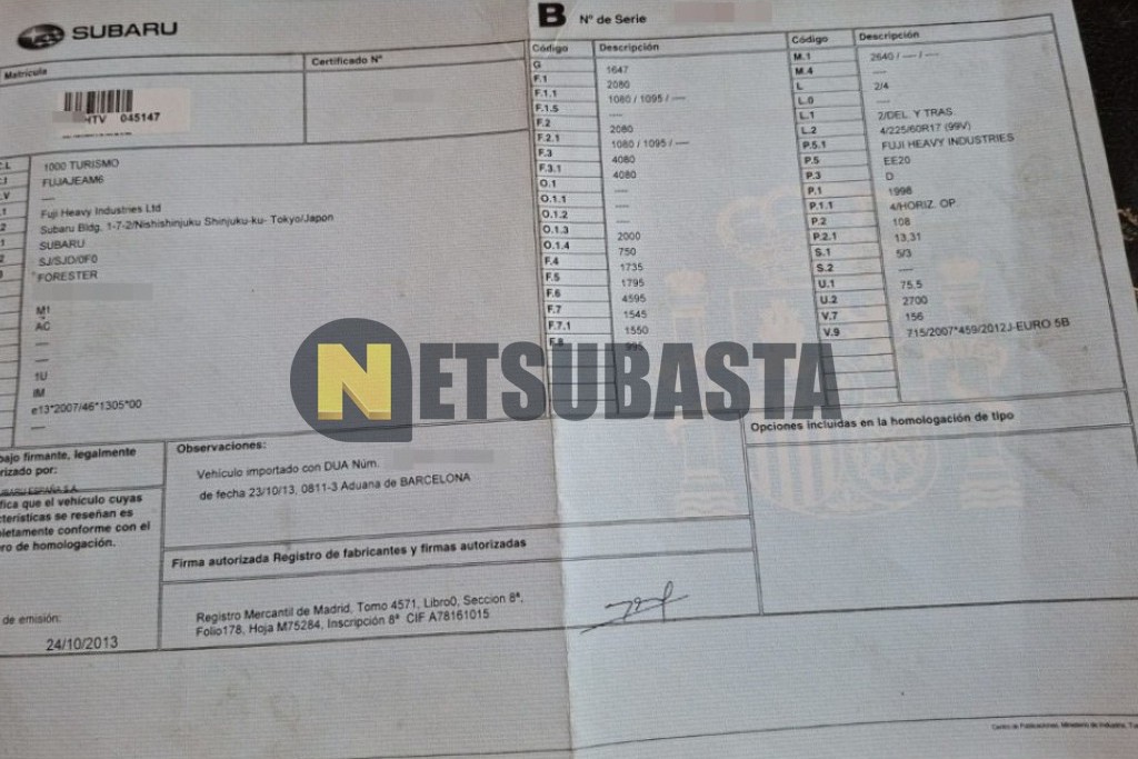 Subaru Forester 2.0D 2013