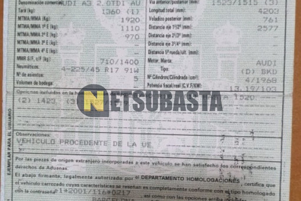Audi A3 2.0 TDI S tronic 2006
