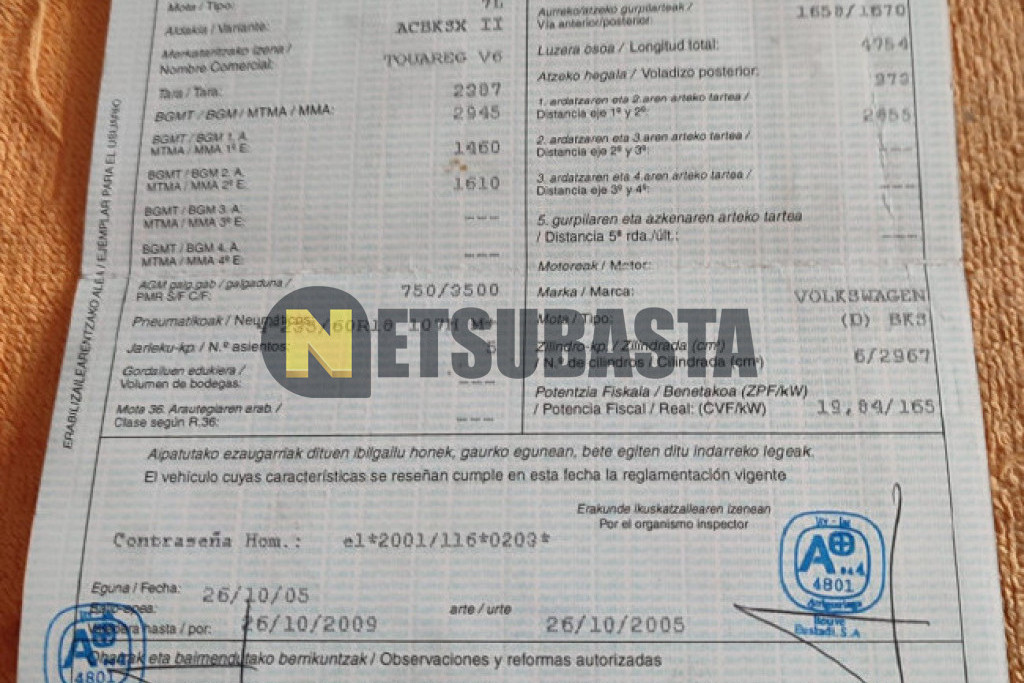 Volkswagen Touareg V6 TDI 3.0 Tiptronic 2005