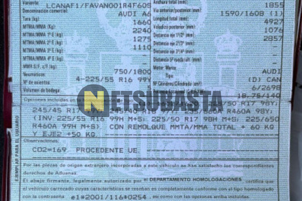 Audi A6 2.7 TDI multitronic DPF 2010