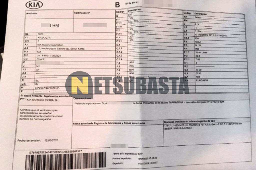 Kia Picanto 1.0 CVVT 2020