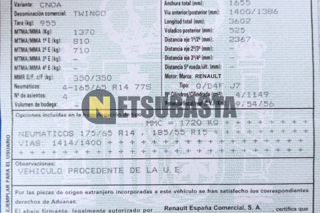 Renault Twingo 1.2 eco2 2008