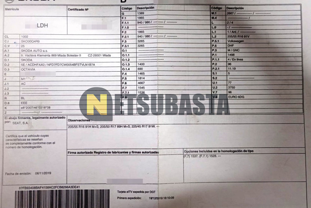 Skoda Octavia Combi 1.5 TGI CNG DSG 2019