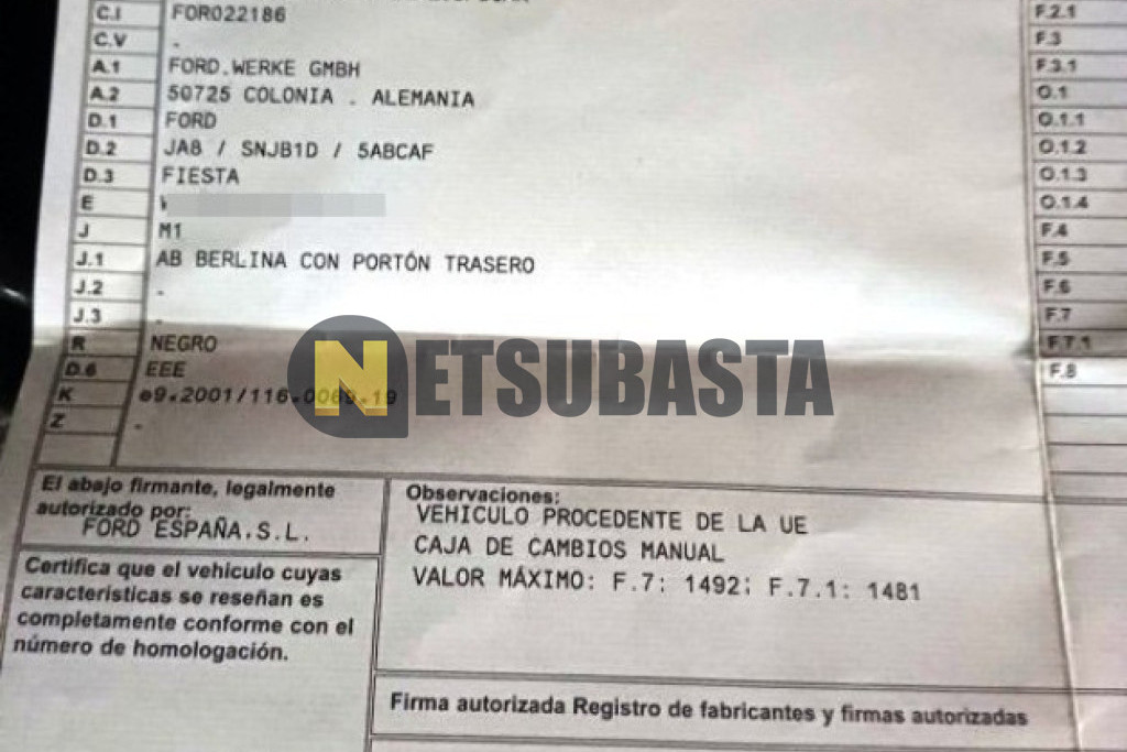 Ford Fiesta 1.25 2015