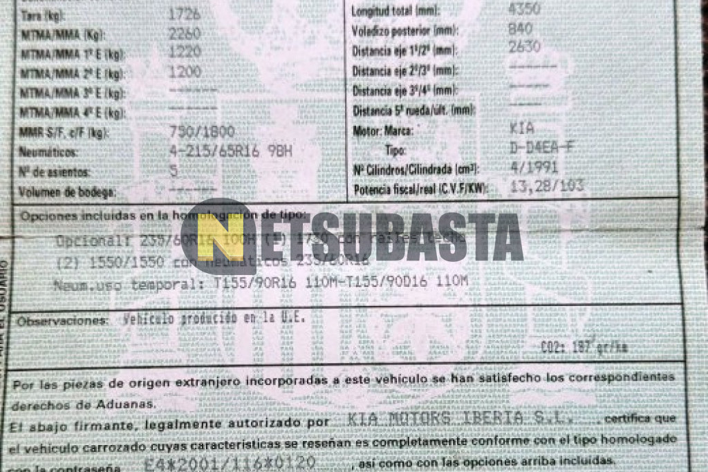 Kia Sportage 2.0 CRDI VGT 4x4 2007