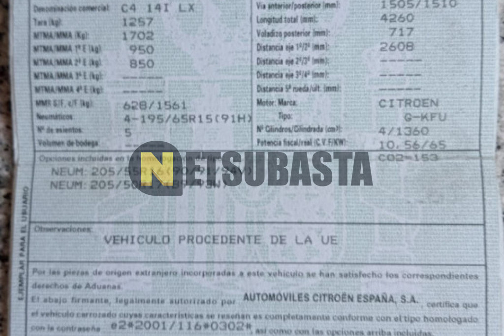 Citroën C4 1.4 16v 2008