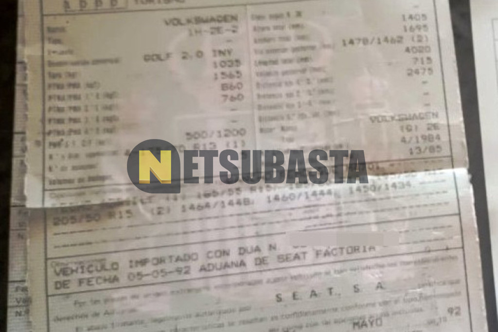 Volkswagen Golf 2.0 1992