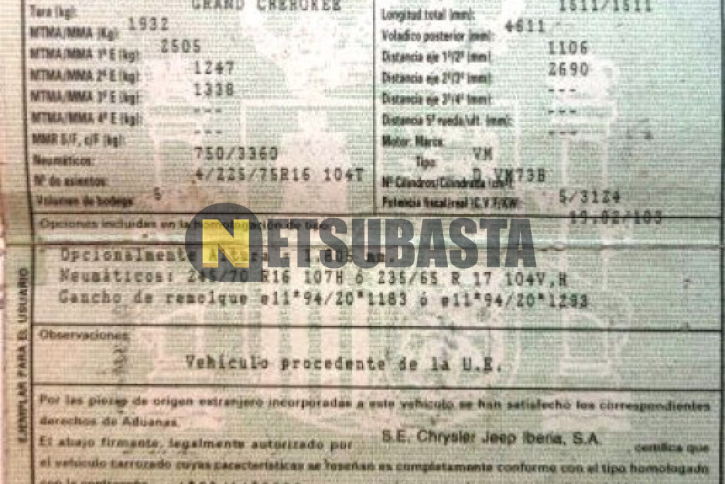 Jeep Grand Cherokee 3.1 TD Aut. 2001