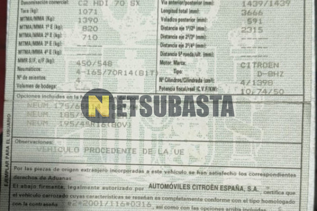 Citroën C2 1.4 HDi 2005