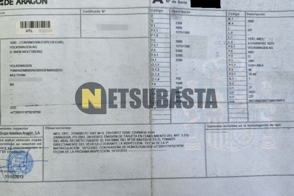 Volkswagen Multivan T5 2.5 TDI 2003