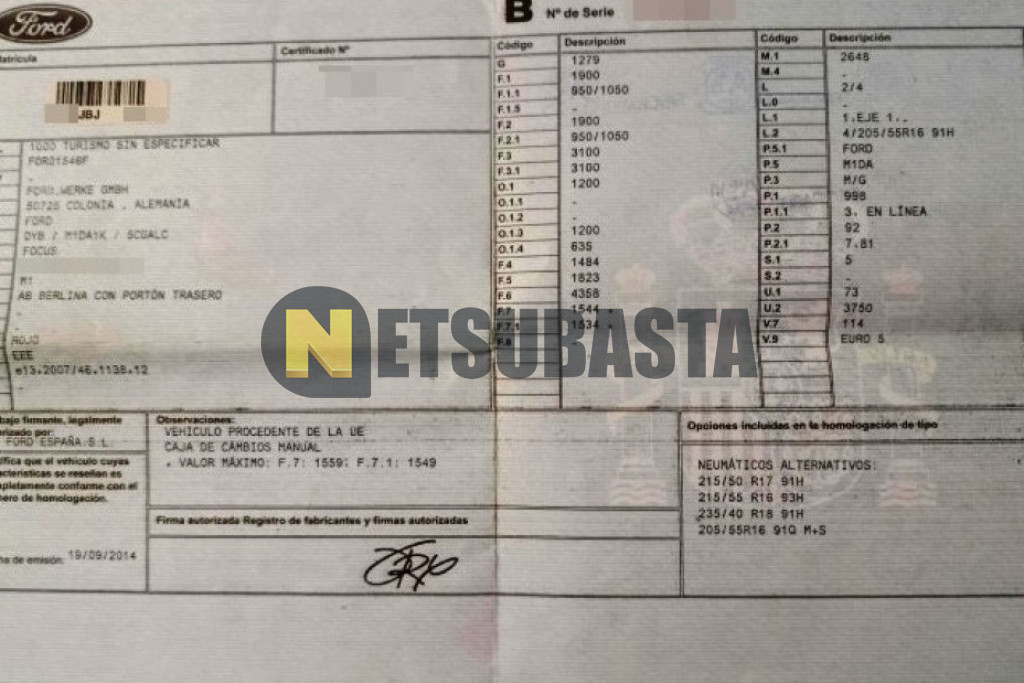 Ford Focus 1.0 EcoBoost 2014